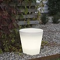 Assisi LED 12V Flowerpot 28cm, opaal kunststof, 15x 0.08W,diepte 15cm, diameter 25cm ~