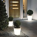 Assisi LED 12V Flowerpot 28cm, opaal kunststof, 15x 0.08W,diepte 15cm, diameter 25cm ~