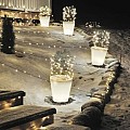 Assisi LED 12V Flowerpot 28cm, opaal kunststof, 15x 0.08W,diepte 15cm, diameter 25cm ~