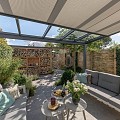 Verasol Greenline veranda voorbereid voor glas, 7000Bx3300D mm, 3 staanders, kleur: Wit RAL9010/Antraciet structuurlak ~