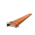 Corten overzetprofiel gelijkzijdig 230x5x15,4 cm. (2 mm.) ~