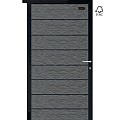 Elephant tuindeur Modular Evo houtcomposiet 180x90 cm Rock Grey, antraciet beslag ~