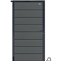 Elephant tuindeur Modular Evo houtcomposiet 90x174 cm Rock Grey, antraciet beslag ~