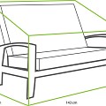 Beschermhoes  Charcoal (143x93x95/55 cm) ~