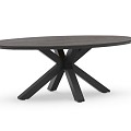 Omnigo Oblang Dining Table  200x110x75 cm Charcoal ~