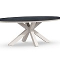 Oblong Dining Table Trespa Graphite Creme White 200x110x75 cm. ~