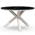 Orbital Dining Table Trespa Marble Creme White 120 - Ø75 cm. ~