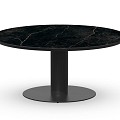 Moreno Low Dining Table Trespa Marble Charcoal 150 - Ø68 cm. ~