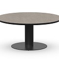 Moreno Low Dining Table Trespa Dark Basalt Charcoal 150 - Ø68 cm. ~