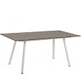 Natal Lounge Dining Table Trespa Dark Basalt Creme White 150x80x66 cm. ~