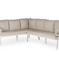 Natal Lounge Dining Set Left Creme White 200x160x98 cm. ~