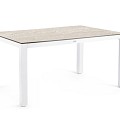 Briga Dining Table Trespa Travertin 160x90 cm Charcoal ~