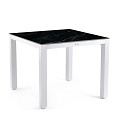 Briga Dining Table Trespa Marble 100 x 100 cm Creme White ~
