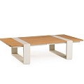 Seto Teak Lounge Table Creme White ~
