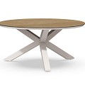 Omnigo Dining Table Trespa Bergamo 150 cm  Creme White ~