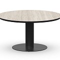 Morena Dining Table Trespa Travertin 120 cm  Charcoal ~