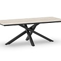 Orion Dining Table Trespa Travertin 220x100x75 cm Charcoal ~