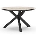Orbital Dining Table Trespa Travertin 120 cm  Charcoal ~