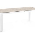 Briga Dining Table Trespa Travertin 240x100 cm Creme White ~