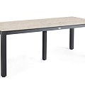 Briga Dining Table Trespa Travertin 280x100 cm Charcoal ~