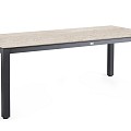 Briga Dining Table Trespa Travertin 240x100 cm Charcoal ~