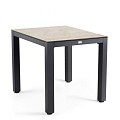 Briga Dining Table Trespa Travertin 80x80 cm Charcoal ~