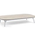 Nora Coffee Table Large Trespa Travertin Creme White ~