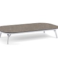 Nora Coffee Table Large Trespa Dark Basalt Creme White ~