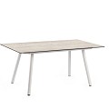 Natal Lounge Dining Table Trespa Travertin Creme White ~