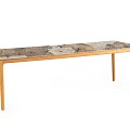Elegante Teak Dining Table Dekton Khalo 240 x 100 cm ~