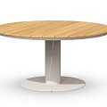 Moreno Dining Table Teak 150 cm  Creme White ~