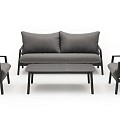 Monti Lounge Sofa Set Charcoal  ~