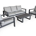Amigo Lounge Sofa Set Charcoal ~