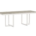 Nida Alu Dining Table Dekton Ceppo 220x100 cm Creme White ~