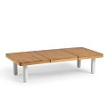 Kytsu Teak Lounge Sidetable Creme White ~