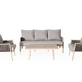 Miguel Lounge Sofa Set Woodlook  ~