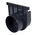 Kenadrain eind-uitl.stuk 125MM/ horizontaal ~