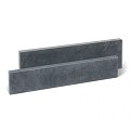Vietnamese hardsteen vijverrand donkergeschuurd met facet 100x20x3 cm. ~