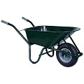Kruiwagen Bouw 85L Groen m/metalen bak ~