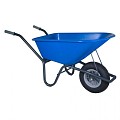 Kruiwagen Tuin Premium 100L Blauw m/kunststof bak ~