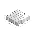 Dynaflex 40x40x10 cm. reflex white rec 154a ~