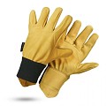 Handschoen gev.leer,elastisch manchet mt 9 ~