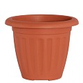 Bloempot Azteki d25cm terracotta ~