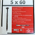 Schroef Torx zelfborend SS304 A2 5x60 mm. 200 st. met bit ~