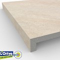 Perla Smooth Sand 60x30x2-5 cm. zwembadrand (randtegel) ~