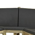 Kussen taupe, hoekelement loungebank ~