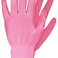 Werkhandschoenen latex roze maat M ~