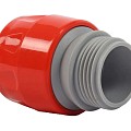 Snelkoppeling met uitwendige draad  3/4" PVC in blister ~