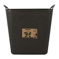 Flexibele kuip postconsumer recycled vierkant 43 liter zwart ~