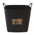 Flexibele kuip postconsumer recycled vierkant 27 liter zwart ~